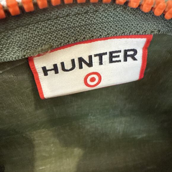 Hunter for Target Green Rubber Pouch Zipper Small Bag Tote Make Up Bag 7.5” X 5” - Picture 8 of 8